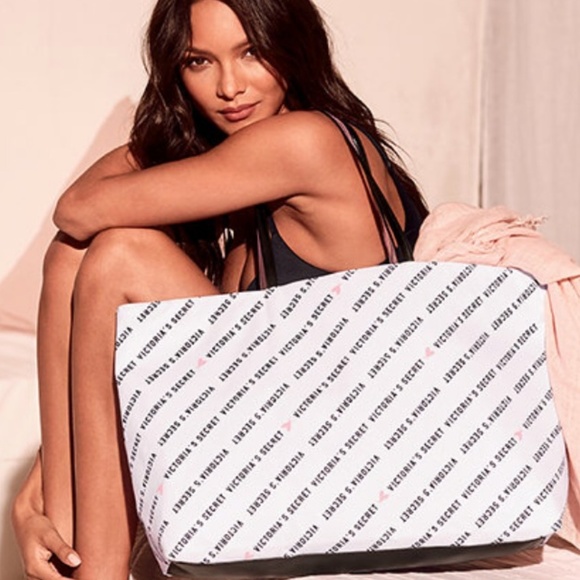 Victoria's Secret Handbags - NWT Victoria's Secret Logo Tote Bag - Black/White Victoria's Secret Handbags - NWT Victoria's Secret Logo Tote Bag - Black/White